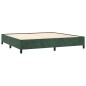 vidaXL Boxspringbett mit Matratze Dunkelgrün 200x200 cm Samt vidaXL Boxspringbett mit Matratze Dunkelgrün 200x200 cm Samt