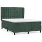 vidaXL Boxspringbett mit Matratze Dunkelgrün 140x200 cm Samt vidaXL Boxspringbett mit Matratze Dunkelgrün 140x200 cm Samt