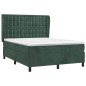 vidaXL Boxspringbett mit Matratze Dunkelgrün 140x200 cm Samt vidaXL Boxspringbett mit Matratze Dunkelgrün 140x200 cm Samt