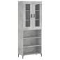 Highboard Betongrau 69,5x34x180 cm Holzwerkstoff Highboard Betongrau 69,5x34x180 cm Holzwerkstoff