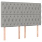 vidaXL Boxspringbett mit Matratze Hellgrau 140x190 cm Stoff vidaXL Boxspringbett mit Matratze Hellgrau 140x190 cm Stoff