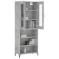 Highboard Betongrau 69,5x34x180 cm Holzwerkstoff Highboard Betongrau 69,5x34x180 cm Holzwerkstoff