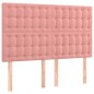 vidaXL Boxspringbett mit Matratze Rosa 140x190 cm Samt vidaXL Boxspringbett mit Matratze Rosa 140x190 cm Samt