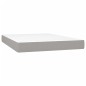 vidaXL Boxspringbett mit Matratze & LED Hellgrau 140x190 cm Stoff vidaXL Boxspringbett mit Matratze & LED Hellgrau 140x190 cm Stoff
