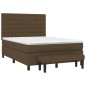 vidaXL Boxspringbett mit Matratze Dunkelbraun 140x190 cm Stoff vidaXL Boxspringbett mit Matratze Dunkelbraun 140x190 cm Stoff