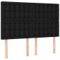 vidaXL Boxspringbett mit Matratze Schwarz 140x200 cm Stoff vidaXL Boxspringbett mit Matratze Schwarz 140x200 cm Stoff