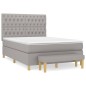 vidaXL Boxspringbett mit Matratze Hellgrau 140x200 cm Stoff vidaXL Boxspringbett mit Matratze Hellgrau 140x200 cm Stoff