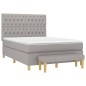 vidaXL Boxspringbett mit Matratze Hellgrau 140x200 cm Stoff vidaXL Boxspringbett mit Matratze Hellgrau 140x200 cm Stoff