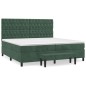 vidaXL Boxspringbett mit Matratze Dunkelgrün 200x200 cm Samt vidaXL Boxspringbett mit Matratze Dunkelgrün 200x200 cm Samt