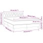 vidaXL Boxspringbett mit Matratze Creme 140x190 cm Stoff vidaXL Boxspringbett mit Matratze Creme 140x190 cm Stoff