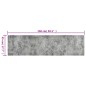 vidaXL Küchenteppich Waschbar Beton 45x150 cm Samt
