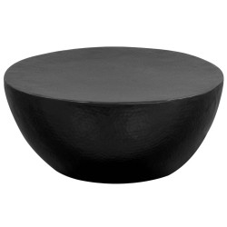 vidaXL Couchtisch aus Gehämmertem Aluminium 70 x 30 cm Schwarz