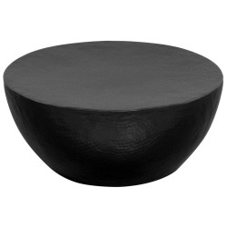 vidaXL Couchtisch aus Gehämmertem Aluminium 70 x 30 cm Schwarz