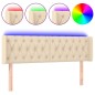 vidaXL LED Kopfteil Creme 147x16x78/88 cm Stoff