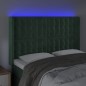 vidaXL LED Kopfteil Dunkelgrün 147x16x118/128 cm Samt vidaXL LED Kopfteil Dunkelgrün 147x16x118/128 cm Samt