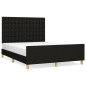 vidaXL Bettgestell mit Kopfteil Schwarz 140x200 cm Stoff vidaXL Bettgestell mit Kopfteil Schwarz 140x200 cm Stoff