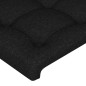 vidaXL Bettgestell mit Kopfteil Schwarz 140x200 cm Stoff vidaXL Bettgestell mit Kopfteil Schwarz 140x200 cm Stoff