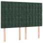 vidaXL Bettgestell mit Kopfteil Dunkelgrün 140x200 cm Samt vidaXL Bettgestell mit Kopfteil Dunkelgrün 140x200 cm Samt