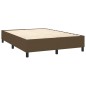 vidaXL Boxspringbett mit Matratze Dunkelbraun 140x190 cm Stoff vidaXL Boxspringbett mit Matratze Dunkelbraun 140x190 cm Stoff