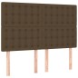 vidaXL Boxspringbett mit Matratze & LED Dunkelbraun 140x200 cm Stoff vidaXL Boxspringbett mit Matratze & LED Dunkelbraun 140x200 cm Stoff