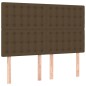 vidaXL Boxspringbett mit Matratze Dunkelbraun 140x200 cm Stoff vidaXL Boxspringbett mit Matratze Dunkelbraun 140x200 cm Stoff