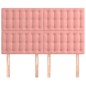 vidaXL Kopfteile 4 Stk. Rosa 72x5x78/88 cm Samt