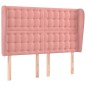vidaXL Kopfteil mit Ohren Rosa 147x23x118/128 cm Samt vidaXL Kopfteil mit Ohren Rosa 147x23x118/128 cm Samt