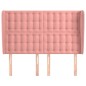 vidaXL Kopfteil mit Ohren Rosa 147x23x118/128 cm Samt vidaXL Kopfteil mit Ohren Rosa 147x23x118/128 cm Samt