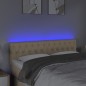vidaXL LED Kopfteil Creme 144x7x78/88 cm Stoff