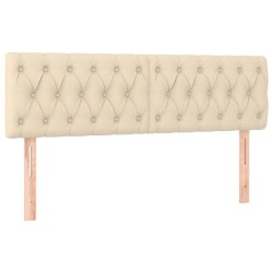 vidaXL Kopfteile 2 Stk. Creme 72x7x78/88 cm Stoff