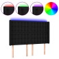 vidaXL LED Kopfteil Schwarz 147x16x118/128 cm Stoff vidaXL LED Kopfteil Schwarz 147x16x118/128 cm Stoff