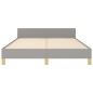 vidaXL Bettgestell mit Kopfteil Hellgrau 140x200 cm Stoff vidaXL Bettgestell mit Kopfteil Hellgrau 140x200 cm Stoff