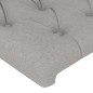 vidaXL Bettgestell mit Kopfteil Hellgrau 140x200 cm Stoff vidaXL Bettgestell mit Kopfteil Hellgrau 140x200 cm Stoff
