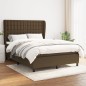 vidaXL Boxspringbett mit Matratze Dunkelbraun 140x200 cm Stoff vidaXL Boxspringbett mit Matratze Dunkelbraun 140x200 cm Stoff