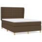 vidaXL Boxspringbett mit Matratze Dunkelbraun 140x190 cm Stoff vidaXL Boxspringbett mit Matratze Dunkelbraun 140x190 cm Stoff