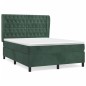 vidaXL Boxspringbett mit Matratze Dunkelgrün 140x200 cm Samt vidaXL Boxspringbett mit Matratze Dunkelgrün 140x200 cm Samt