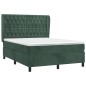vidaXL Boxspringbett mit Matratze Dunkelgrün 140x200 cm Samt vidaXL Boxspringbett mit Matratze Dunkelgrün 140x200 cm Samt