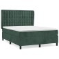 vidaXL Boxspringbett mit Matratze Dunkelgrün 140x190 cm Samt vidaXL Boxspringbett mit Matratze Dunkelgrün 140x190 cm Samt