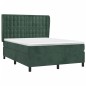 vidaXL Boxspringbett mit Matratze Dunkelgrün 140x190 cm Samt vidaXL Boxspringbett mit Matratze Dunkelgrün 140x190 cm Samt