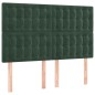 vidaXL Boxspringbett mit Matratze Dunkelgrün 140x190 cm Samt vidaXL Boxspringbett mit Matratze Dunkelgrün 140x190 cm Samt