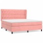 vidaXL Boxspringbett mit Matratze Rosa 180x200 cm Samt vidaXL Boxspringbett mit Matratze Rosa 180x200 cm Samt