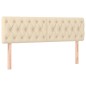 vidaXL Boxspringbett mit Matratze & LED Creme 140x200 cm Stoff vidaXL Boxspringbett mit Matratze & LED Creme 140x200 cm Stoff