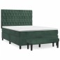vidaXL Boxspringbett mit Matratze Dunkelgrün 140x200 cm Samt vidaXL Boxspringbett mit Matratze Dunkelgrün 140x200 cm Samt