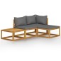 vidaXL 4-tlg. Garten-Lounge-Set mit Auflagen Massivholz Akazie vidaXL 4-tlg. Garten-Lounge-Set mit Auflagen Massivholz Akazie