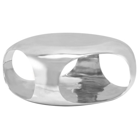 vidaXL Couchtisch Aluminiumguss 70 x 70 x 32 cm Silbern