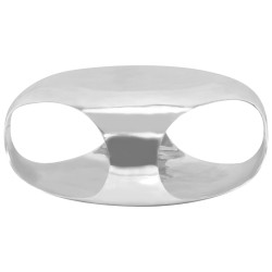 vidaXL Couchtisch Aluminiumguss 70 x 70 x 32 cm Silbern
