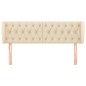 vidaXL Kopfteil mit Ohren Creme 147x23x78/88 cm Stoff