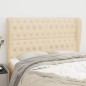 vidaXL Kopfteil mit Ohren Creme 147x23x118/128 cm Stoff vidaXL Kopfteil mit Ohren Creme 147x23x118/128 cm Stoff