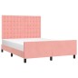 vidaXL Bettgestell mit Kopfteil Rosa 140x190 cm Samt vidaXL Bettgestell mit Kopfteil Rosa 140x190 cm Samt