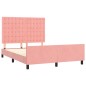 vidaXL Bettgestell mit Kopfteil Rosa 140x190 cm Samt vidaXL Bettgestell mit Kopfteil Rosa 140x190 cm Samt